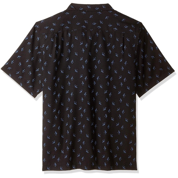 Haggar Black Martini Print Short Sleeve Shirt - Picture 2 of 8